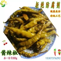 醬辣椒500g南大匯湖南特產老壇酸踩海椒壇子菜純手工醬腌食用泡椒