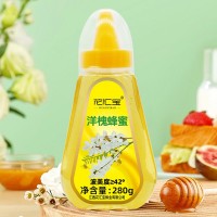 現(xiàn)貨批發(fā)洋槐蜂蜜純蜂蜜純正天然280g擠壓便攜小瓶裝蜂蜜源頭工廠