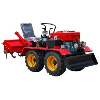 新款四驅微耕機農用四輪旋耕機履帶式耕地機田園開溝機松土除草機